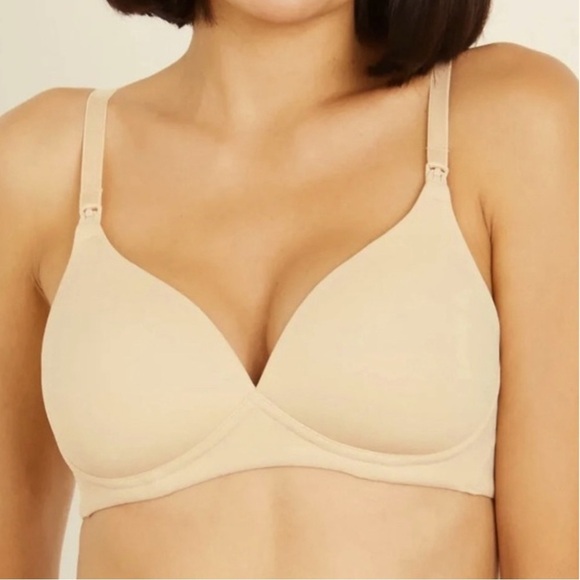 NWT Motherhood Intimates Lightly Line Nursing T-Shirt Bra Nude Size 38DD - Picture 1 of 7
